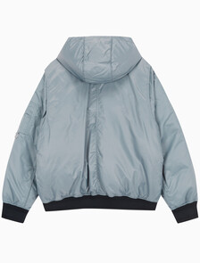 Buy 남성 후디 보머 다운 자켓 in color GREY