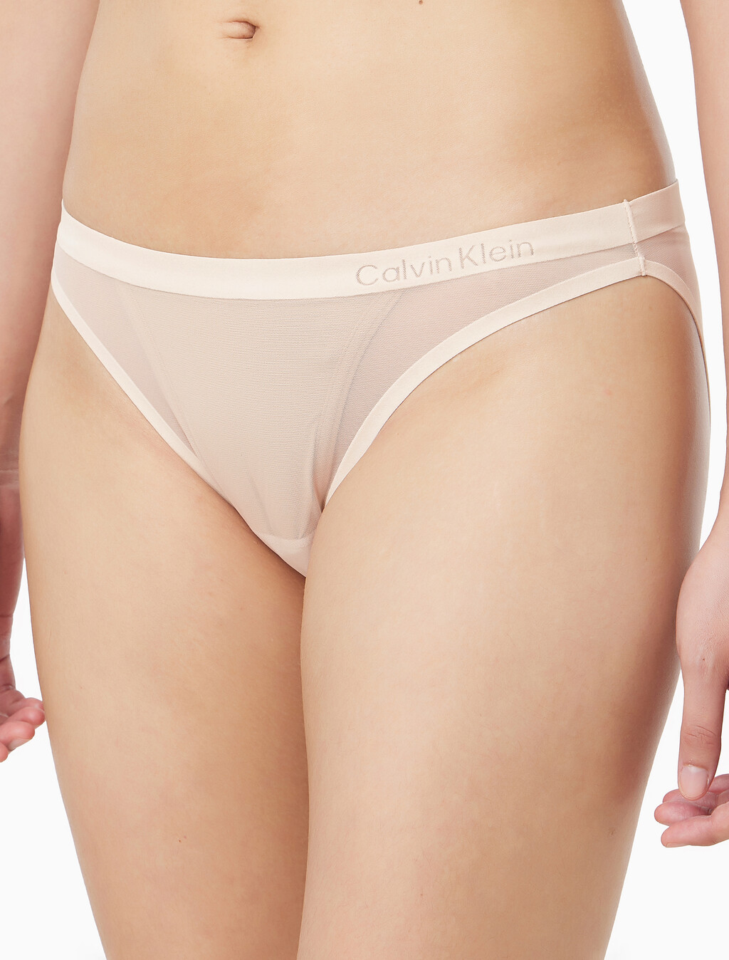 Buy 여성 미니멀리스트 메쉬 비키니 in color PINK BEIGE