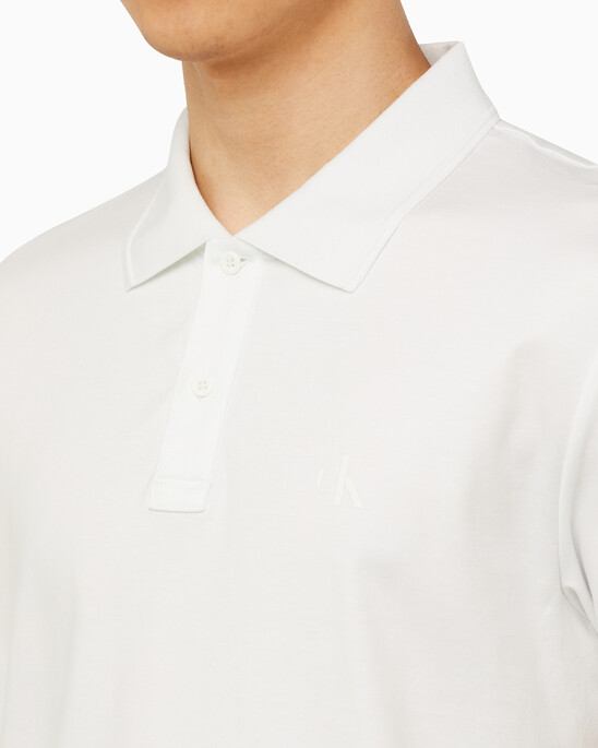 남성 톤온톤 로고 레귤러핏 폴로 반팔 티셔츠