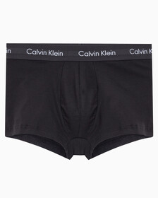 Buy 남성 코튼 스트레치 3PK 로우 라이즈 트렁크 in color BLACK BODIES W/ PHANTOM GREY, SPECTRUM BLUE, VAPOROUS GREY WBS
