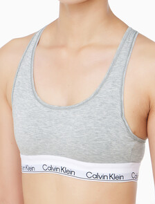 Buy 여성 아이콘 코튼 모달 AF 레이서백 브라렛 in color GREY HEATHER