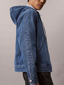 Buy 남성 맥스웰 풀집업 데님 후디 in color MAXWELL