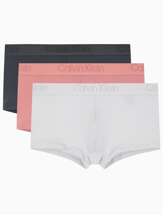 남성 CK 블랙 로우 라이즈 트렁크 3PK