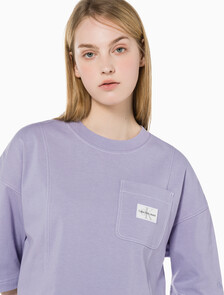 Buy 여성 패션 오버핏 크롭티 in color LAVENDER