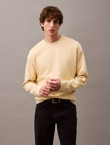 Buy 남성 숏슬리브 스페이서 긴소매 크루넥 티셔츠 in color REED YELLOW