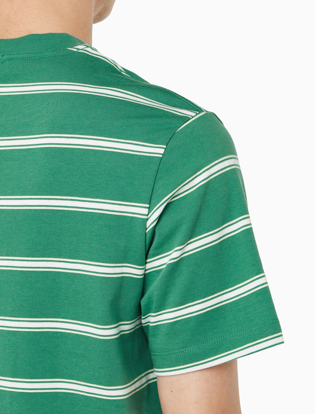 Buy 이지 스트라이프 크루넥 티 in color Wild Green