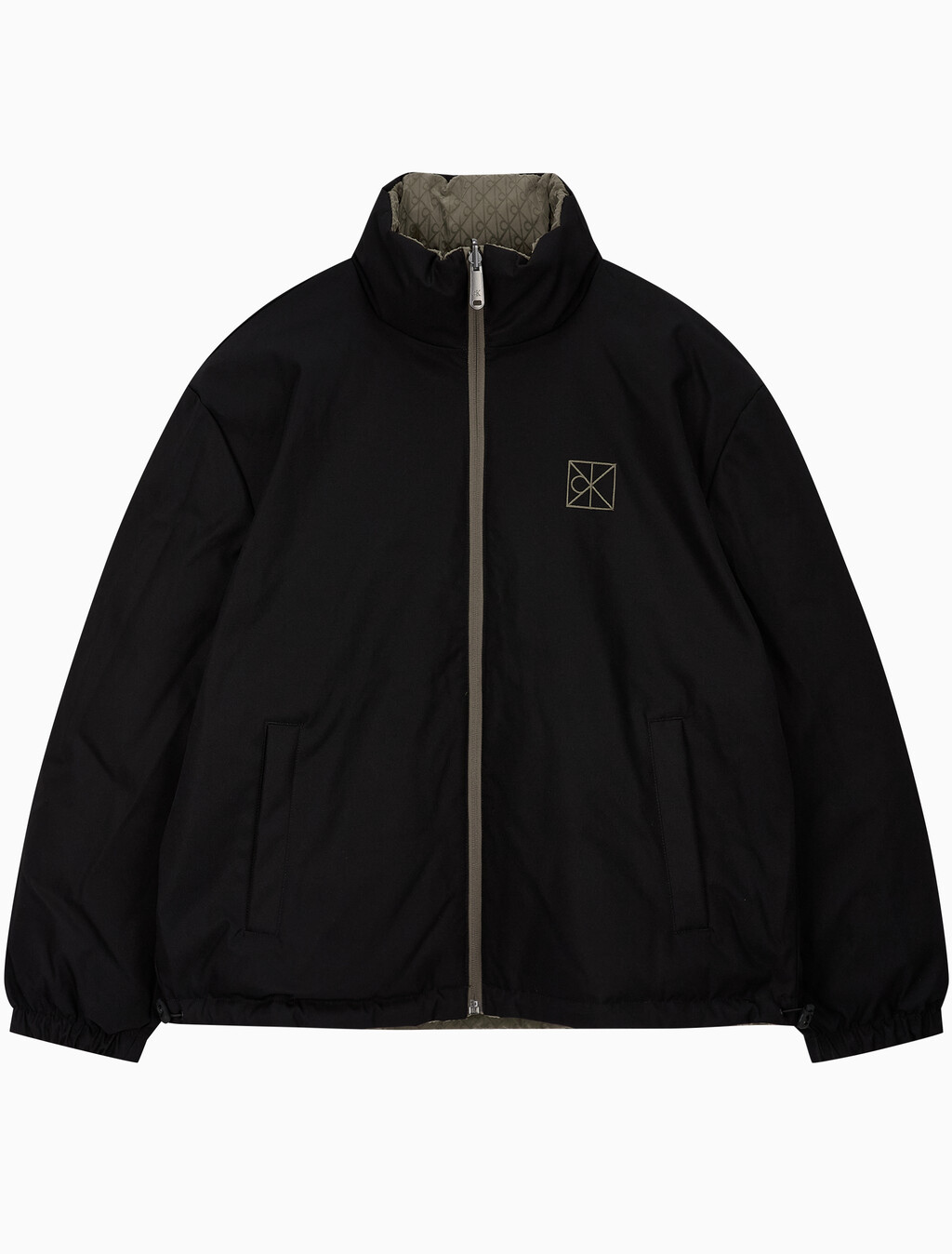 Buy 남성 나일론 리버서블 올오버프린트 다운 푸퍼 자켓 in color BUNGEE CORD