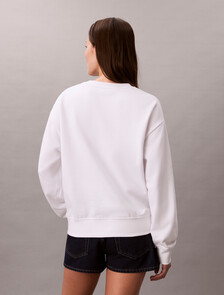 Buy 여성 로고 그래픽 크루넥 스웻셔츠 in color BRIGHT WHITE