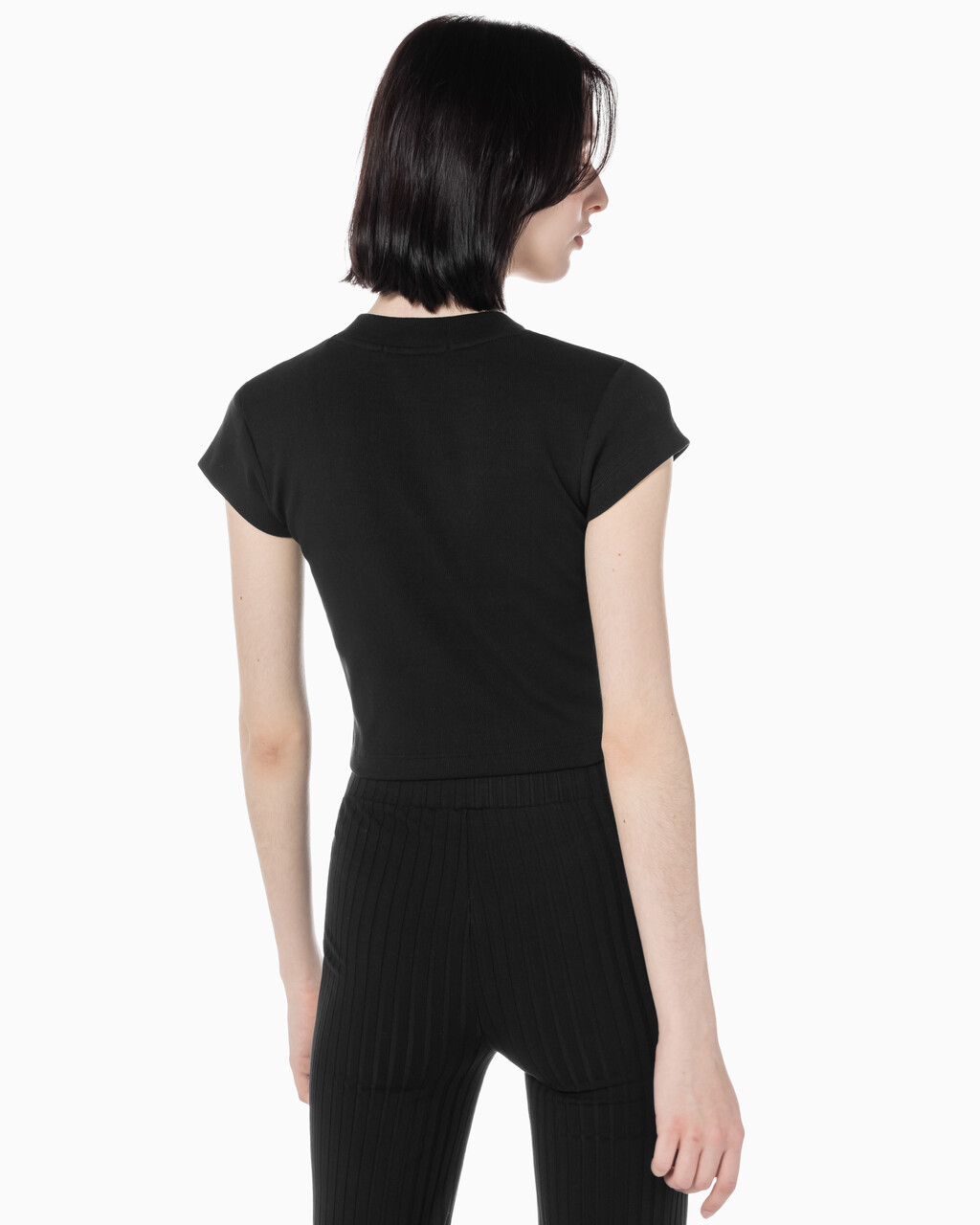 Buy 여성 모노그램 베이비 티셔츠 in color CK BLACK