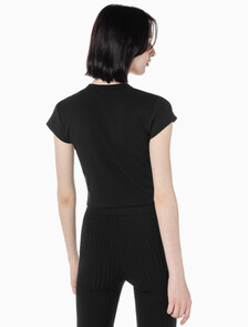 Buy 여성 모노그램 베이비 티셔츠  in color CK BLACK
