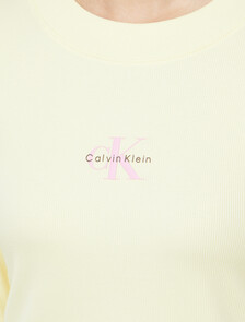 Buy 여성 L/S 모노그램 베이비 티셔츠 in color Light Yellow