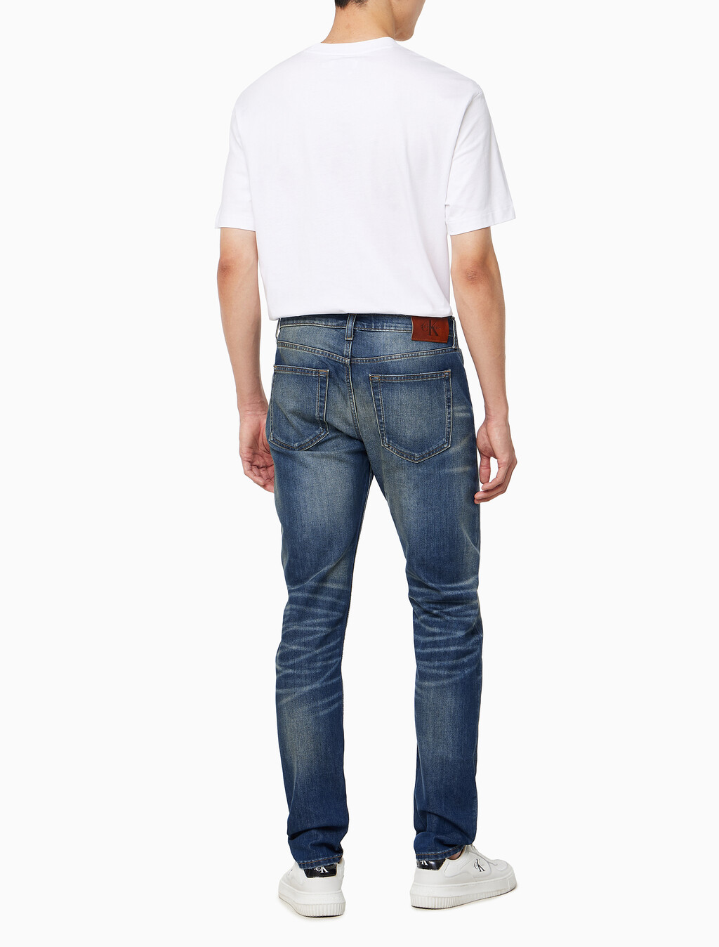 Buy 남성 슬림 테이퍼핏 미드블루 37.5 기능성 데님 in color BLUE AQUARIUS