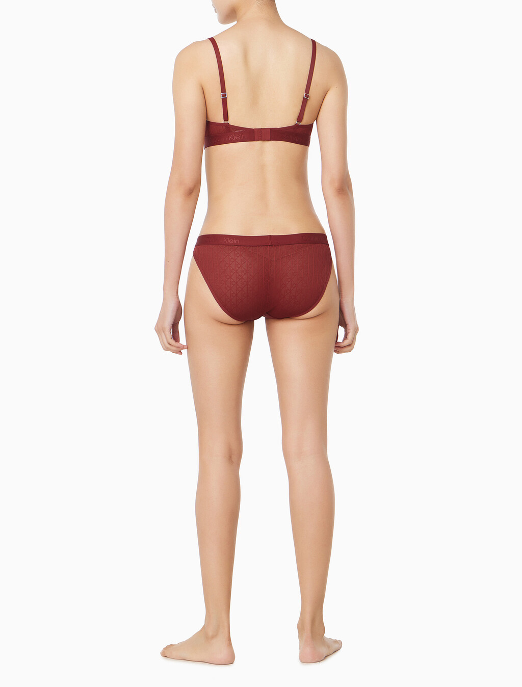 Buy 여성 스컬프트 레이스 AF 브라렛 in color Dark Red