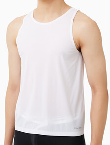 Buy 남성 CK 블랙 인비져블 메쉬 탱크탑 in color WHITE