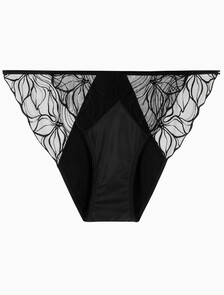 Buy 여성 CK 블랙 플로럴 레이스 AF 비키니 in color BLACK