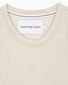 Buy 여성 리피트 크롭 로고 탱크 탑 in color CLASSIC BEIGE
