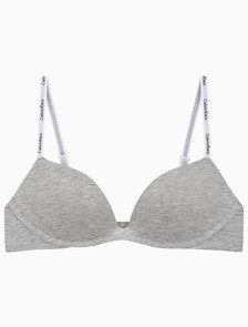 Buy 여성 아이콘 코튼 모달 AF 푸쉬업 브라 in color GREY HEATHER