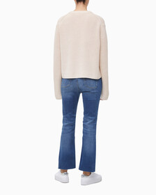 Buy 여성 롱슬리브 라운드넥 스웨터 in color Neutral Tan-231ABZ