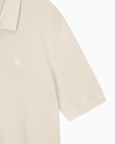 Buy 남성 엠브로이더리 로고 폴로 반팔 스웨터 in color BLUR FLORAL_BLACK