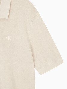 Buy 남성 엠브로이더리 로고 폴로 반팔 스웨터 in color BLUR FLORAL_BLACK