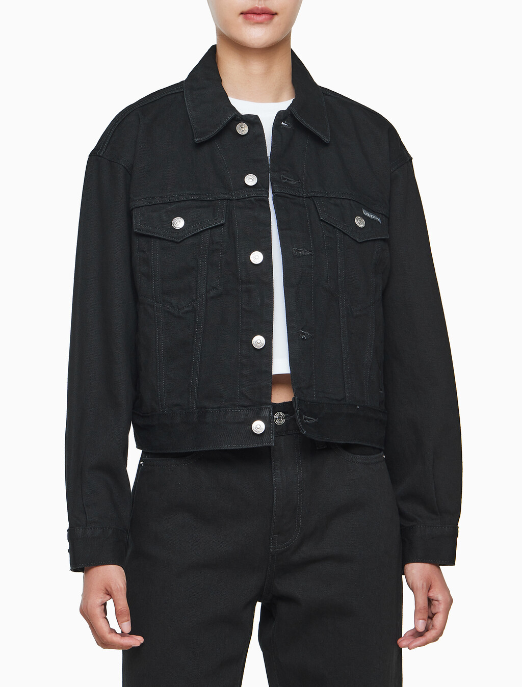 Buy 여성 90'S 히어로 트러커 자켓 in color BLACK