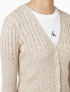 Buy 여성 립 가디건 in color Beige