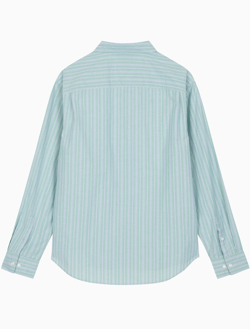 Buy 스트라이프 워시드 옥스포드 이지셔츠 in color Wild Green