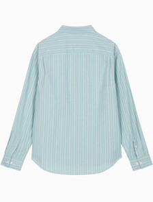 Buy 스트라이프 워시드 옥스포드 이지셔츠 in color Wild Green