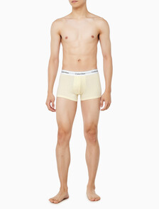 Buy 남성 아이콘 코튼 스트레치 3PK 트렁크 in color WHITE/ YELLOW / DARK NAVY