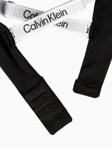 Buy 여성 테일러드 로고 푸쉬업 플런지 브라 in color BLACK