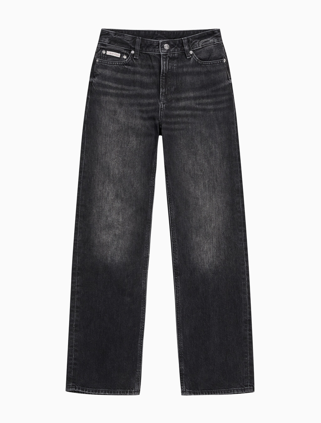 Buy 여성 시그니처 90S 스트레이트핏 블랙 데님 in color Black