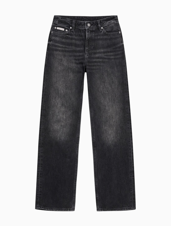 여성 시그니처 90S 스트레이트핏 블랙 데님