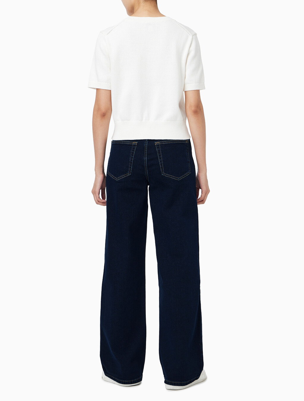 Buy 여성 와이드 린스 원시 데님 in color RINSE BLUE