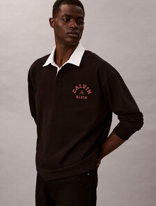 Buy 남성 컴팩트 럭비 폴로 티 in color BLACK