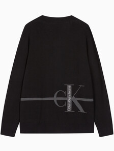 Buy 남성 스트라이프 CK 로고 코튼 가디건 in color CK BLACK
