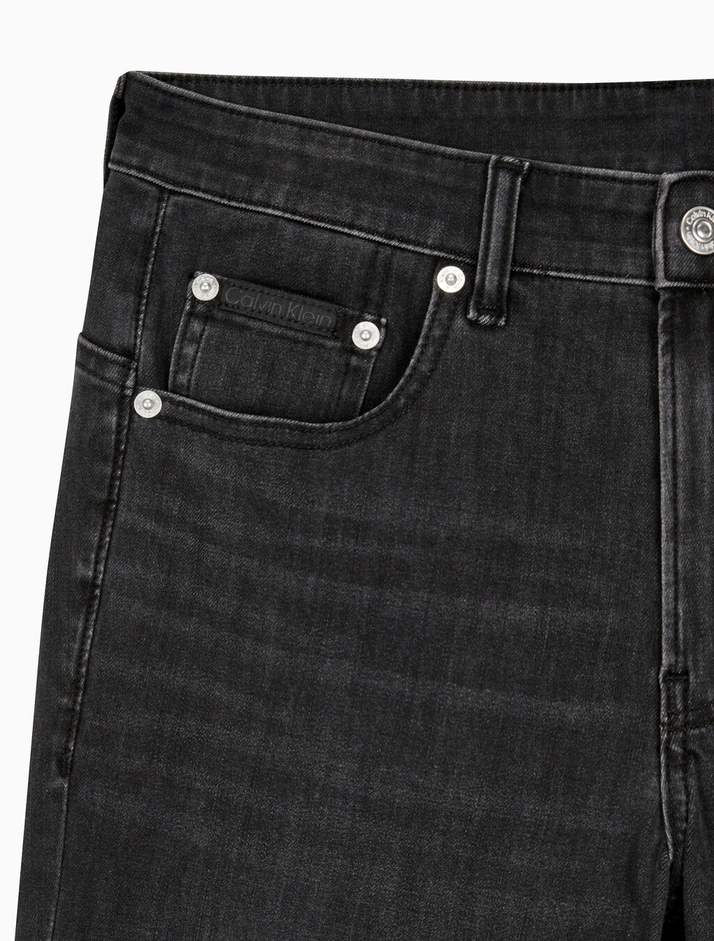Buy 남성 바디핏 블랙 37.5 기능성 데님 in color WASHED BLACK LOGO LACE