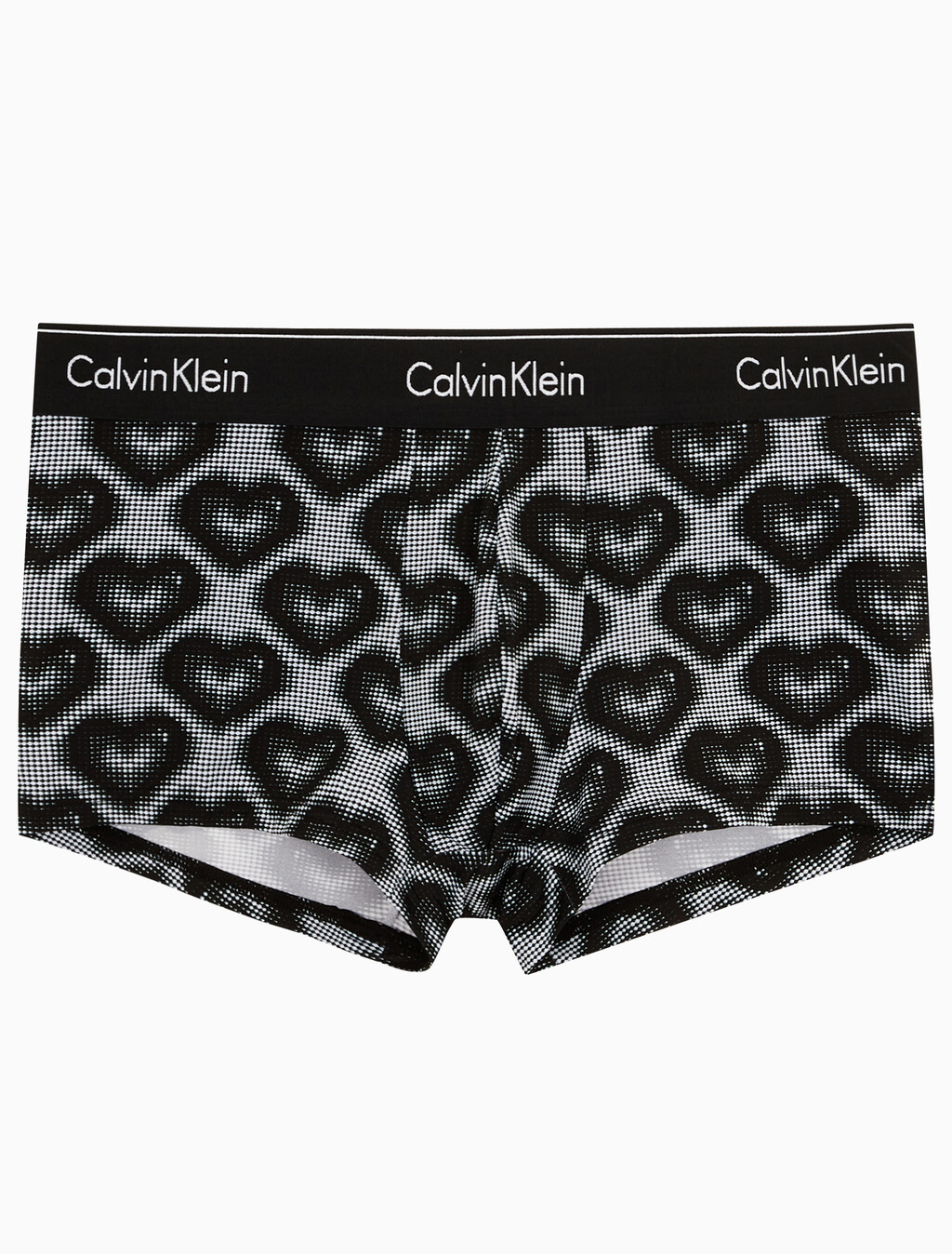 Buy 남성 모던코튼 V-DAY 로우라이즈 드로즈 in color BLACK/HEART PRINT