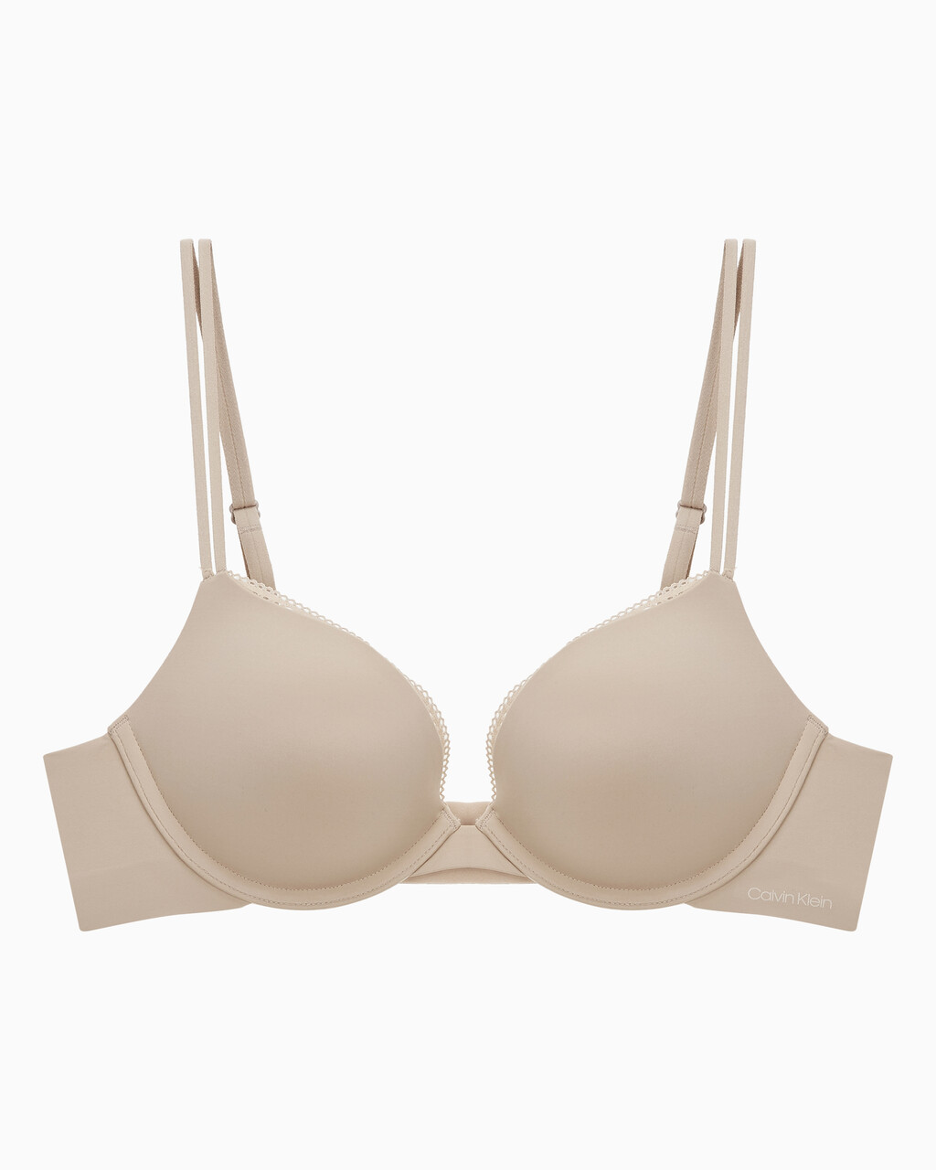 Buy 여성 캘빈 클라인 리퀴드 터치 푸쉬업 플런지 브라 in color HONEY ALMOND