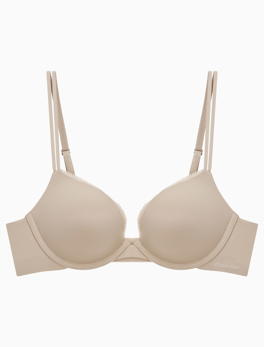 Buy 여성 캘빈 클라인 리퀴드 터치 푸쉬업 플런지 브라 in color HONEY ALMOND
