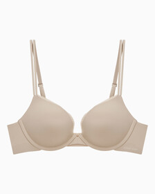 Buy 여성 캘빈 클라인 리퀴드 터치 푸쉬업 플런지 브라 in color HONEY ALMOND