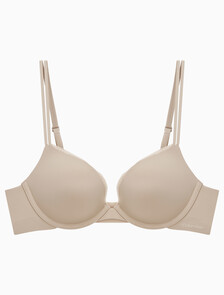 Buy 여성 캘빈 클라인 리퀴드 터치 푸쉬업 플런지 브라 in color HONEY ALMOND