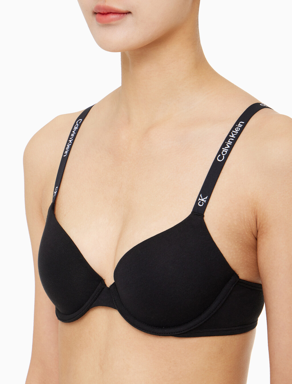 Buy 여성 1996 코튼 AF 라이틀리 라인드 데미 브라 in color BLACK