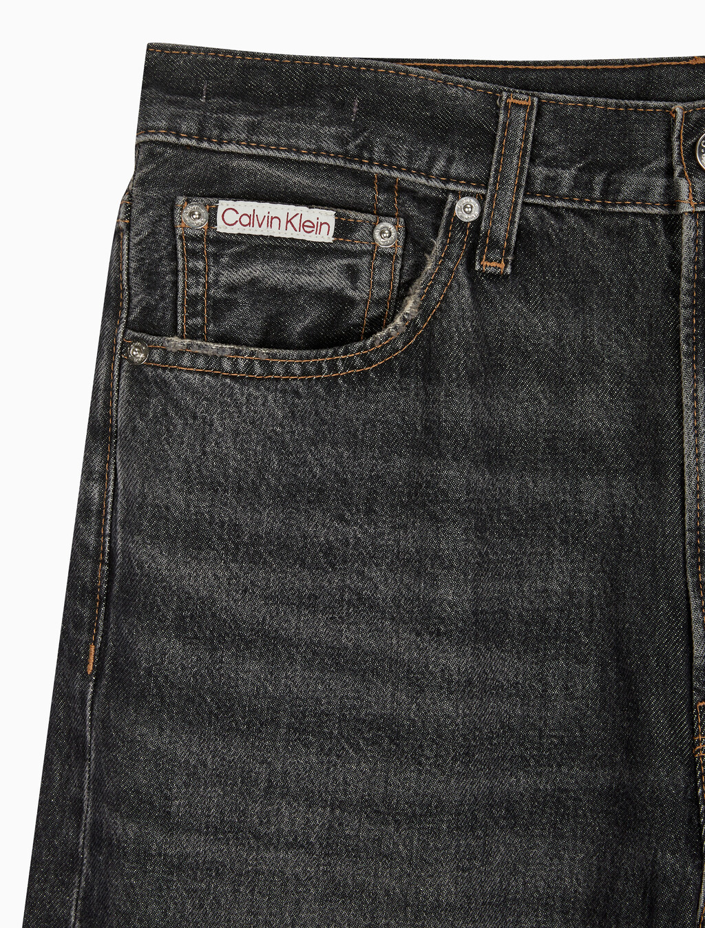 Buy 남성 배기핏 블랙 스모크 데님 in color WASHED BLACK