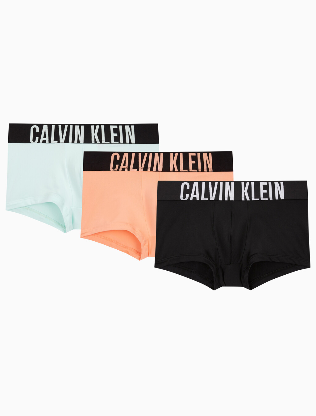 Buy 남성 인텐스 파워 마이크로파이버 로우 라이즈 트렁크 3PK in color PAPAYA PUNCH/BLACK/MOONLIGHT JADE