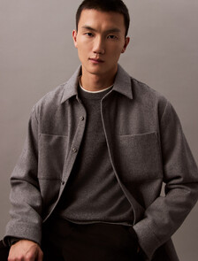 Buy 유니섹스 롱슬리브 캐시미어 크루넥 스웨터 in color DARK CLIFF HTR
