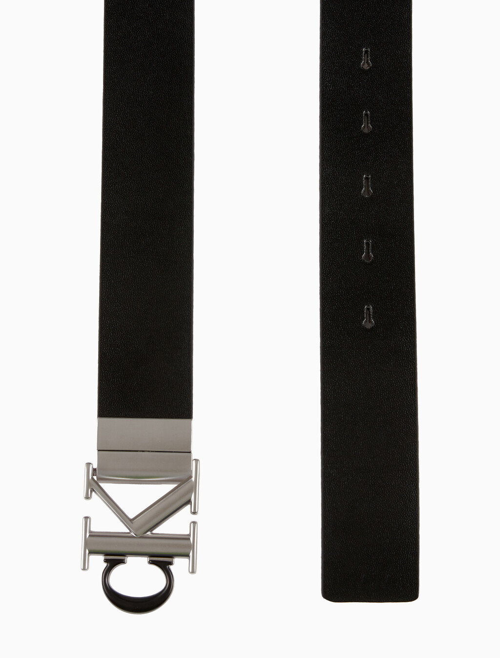 Buy 남성 CKJ 모노그램 라운드 플라크 리버시블 벨트 35MM in color BLACK/DARK BROWN