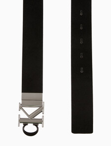 Buy 남성 CKJ 모노그램 라운드 플라크 리버시블 벨트 35MM in color BLACK/DARK BROWN