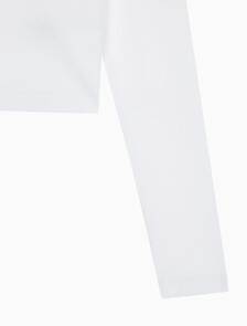 Buy 여성 롱슬리브 모노그램 베이비 티 in color BRIGHT WHITE