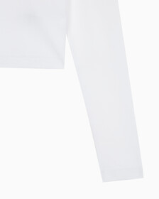 Buy 여성 롱슬리브 모노그램 베이비 티 in color BRIGHT WHITE