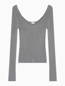 Buy 여성 비스코스 나일론 롱슬리브 스웨터 in color ELEPHANT SKIN 
